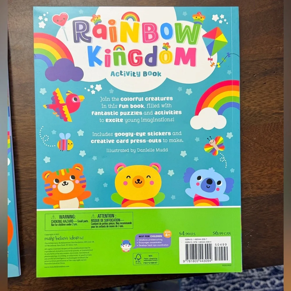 Rainbow‎ Kingdom Activity Book with Stickers and cut outs - 5 pack